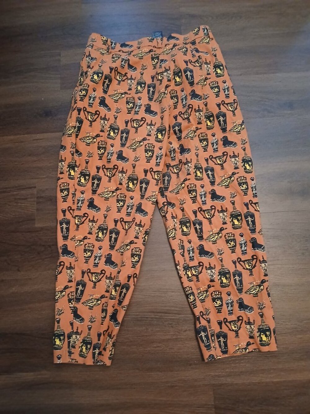 Nooworks Greek Pots Business Pants US MADE ART L RARE - Picture 3 of 6
